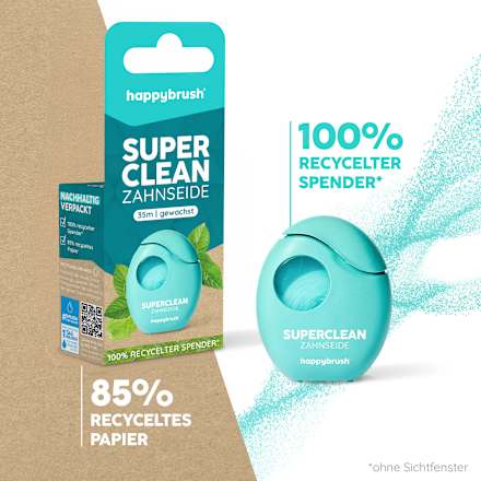 Zahnseide Super Clean gewachst happybrush