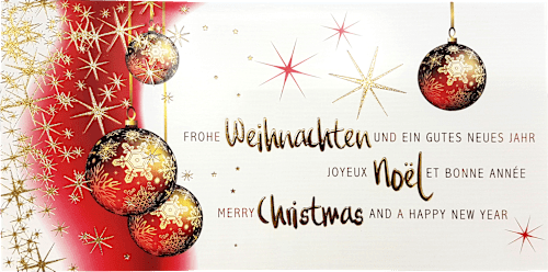 Grußkarten-Set mit Weihnachtsmotiven in rot CACTUS