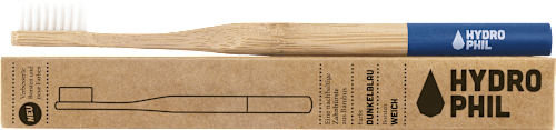 Zahnbürste aus Bambus dunkelblau weich Hydrophil