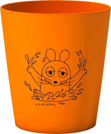 Zahnputzbecher "Die Maus"- Orange HYDROPHIL