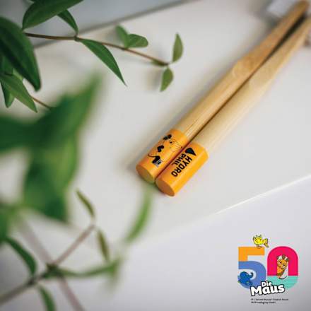 Zahnbürste Kinder Bambus "Die Sendung mit der Maus", ab 3 Jahren Hydrophil