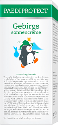 Sonnencreme Gebirge LSF 50 PAEDIPROTECT