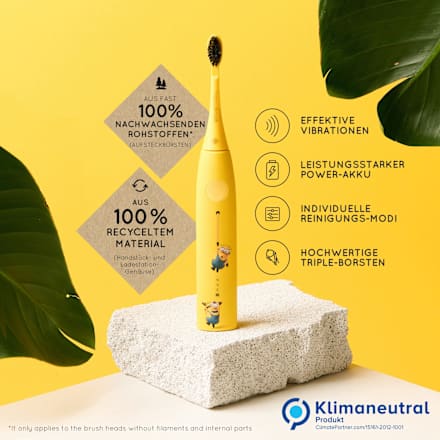 Schallzahnbürste Kinder V3 Eco Minions, ab 8 Jahren happybrush