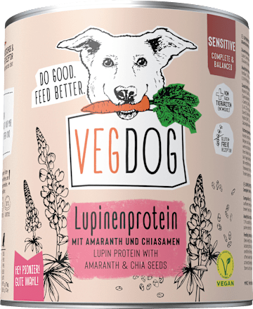 Nassfutter Hund sensitiv Lupinenprotein VEGDOG