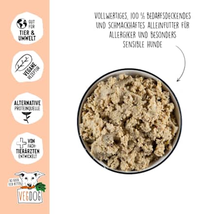 Nassfutter Hund sensitiv Lupinenprotein VEGDOG