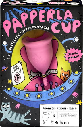 Menstruationstasse Gr. S einhorn