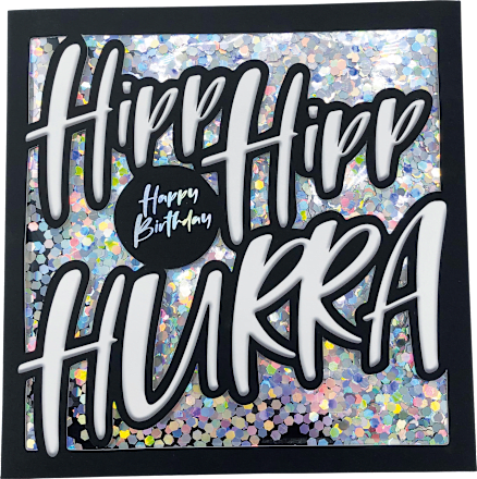 Grußkarte Geburtstag Handmade Hipp Hipp Hurra  CACTUS