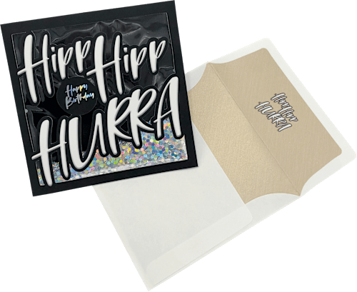 Grußkarte Geburtstag Handmade Hipp Hipp Hurra  CACTUS