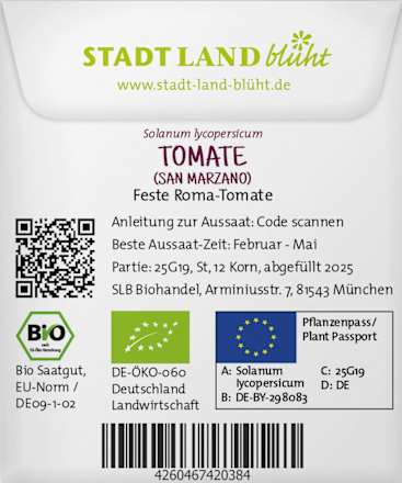 Saaten, Tomate (San Marzano) Stadt Land blüht