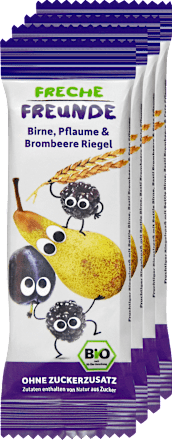 Organski musli bar od kruške, šljive i kupine, 4x23g FRECHE FREUNDE