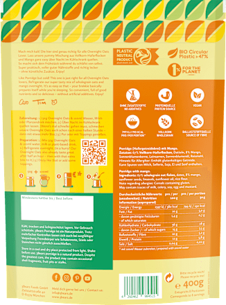 Porridge Overnight Oats Mango 3Bears