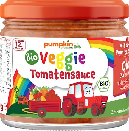 Soße Tomaten Gemüse Pasta ab 1 Jahr pumpkin organics