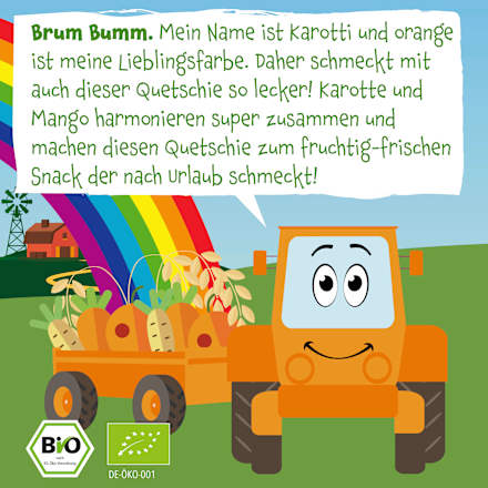 Quetschie Mango, Karotte, Pastinake & Hafer ab 6 Monaten pumpkin organics