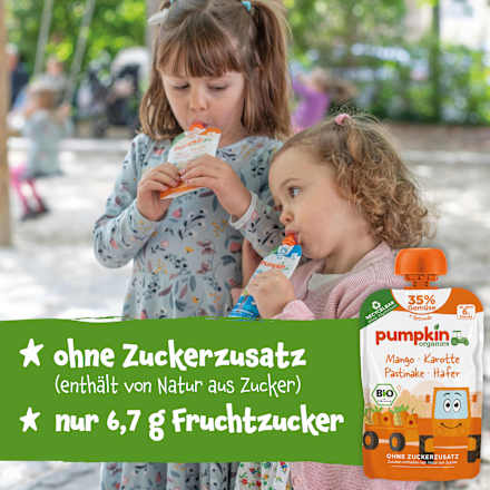 Quetschie Mango, Karotte, Pastinake & Hafer ab 6 Monaten pumpkin organics