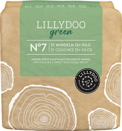 Windeln green Gr. 7, 15+ kg Lillydoo green