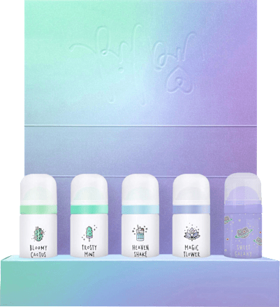 Geschenkset Dreamy Rainbow Mini-Duschschäumen 5tlg  bilou