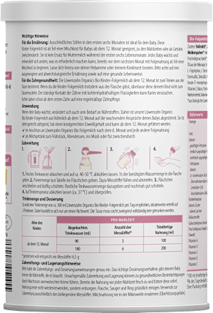 Folgemilch auf Vollmilchbasis, ab dem 12. Monat Löwenzahn Organics