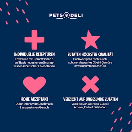 Nassfutter Hund sensitiv mit Rind & Quinoa, belly balance Pets Deli