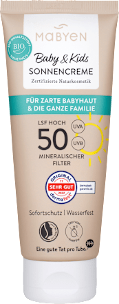Sonnencreme Baby & Kids sensitiv, LSF 50 Mabyen