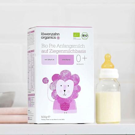 Anfangsmilch Pre auf Ziegenmilchbasis von Geburt an Löwenzahn Organics