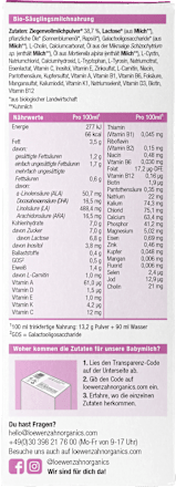 Anfangsmilch Pre auf Ziegenmilchbasis von Geburt an Löwenzahn Organics