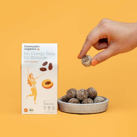Energy Balls für Stillende mit Dattel & Aprikose Löwenzahn Organics