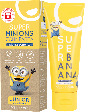 Junior Zahnpasta Super Banana Minions happybrush