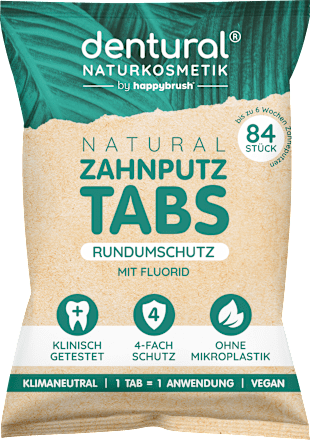 Zahnputztabletten Rundumschutz mit Fluorid dentural