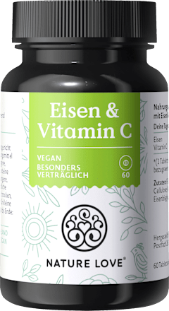 Eisen & Vitamin C Tabletten Nature Love
