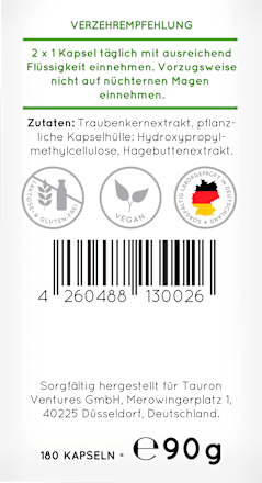 OPC Traubenkernextrakt Kapseln 180 St. Nature Love