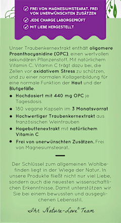 OPC Traubenkernextrakt Kapseln 180 St. Nature Love