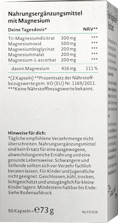 Magnesium Komplex Kapseln  Nature Love