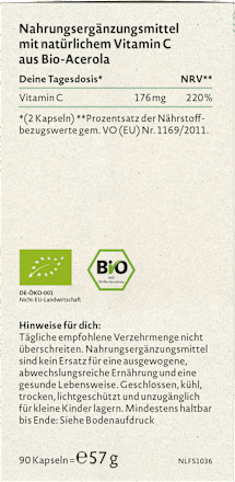 Natürliches Vitamin C Kapseln 90 St Nature Love