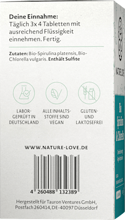 Bio Spirulina & Chlorella Tabletten Nature Love