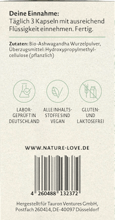 Ashwagandha Kapseln 135 St Nature Love
