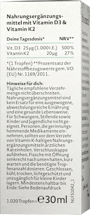 Vitamin D3 & K2 Tropfen Nature Love
