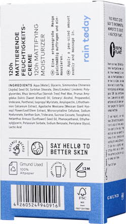 Feuchtigkeitscreme 120h mattierend NØ cosmetics