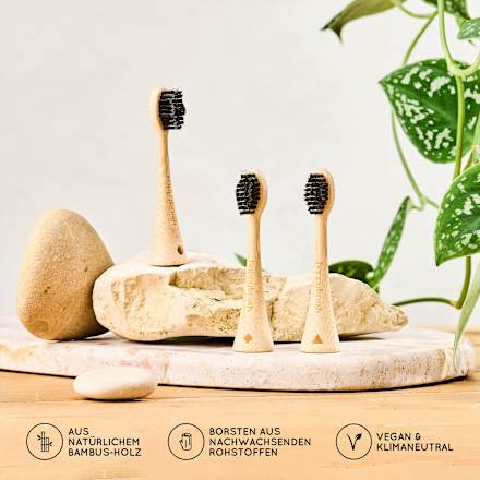 Aufsteckbürsten Bambus weich happybrush