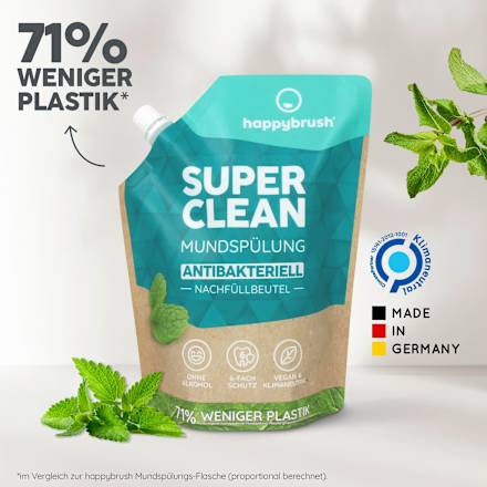 Mundspülung Super Clean Nachfüllpack happybrush