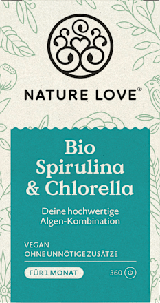 Spirulina & Chlorella Tabletten 360 St Nature Love