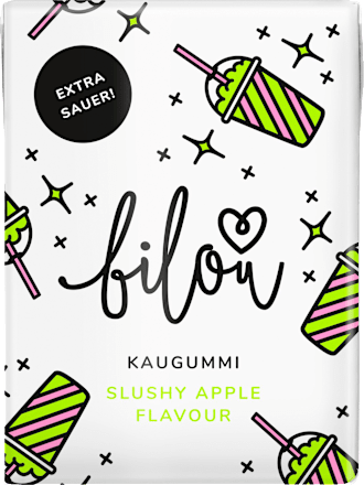 Kaugummi, Slushy Apple Flavour, zuckerfrei (10 Stück) bilou
