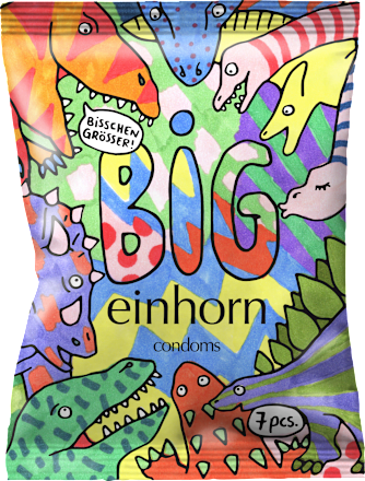 Kondome BIG extra groß, Breite 57mm einhorn