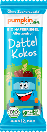 Fruchtriegel mit Hafer, Datteln & Kokosnuss ab 1 Jahr pumpkin organics