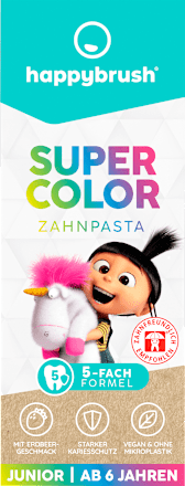 Zahnpasta Kinder Super Color Rundumschutz Erdbeere happybrush