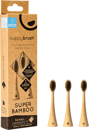 Aufsteckbürsten Bambus weich happybrush