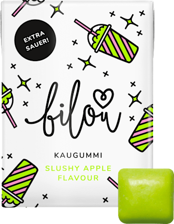 Kaugummi, Slushy Apple Flavour, zuckerfrei (10 Stück) bilou