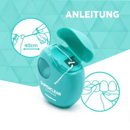 Zahnseide Super Clean gewachst happybrush