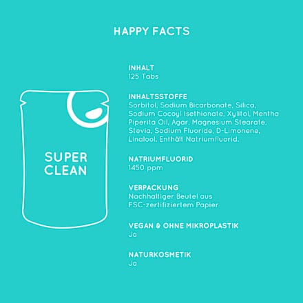 Zahnputztabletten Super Clean happybrush