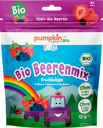 Kindersnack Fruchtchips Beerenmix, ab 3 Jahren pumpkin organics