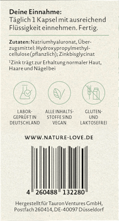 Hyaluron Kapseln 60 St Nature Love